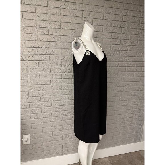 Michael Kors Women Black Dress With Chain Detail Dress Size 6 - Picture 5 of 10